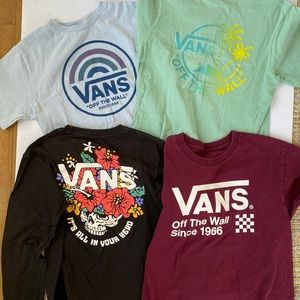 Bundle kid size medium vans shirts